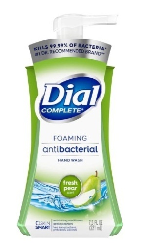 Case of 8 Dial Complete Antibacterial Foaming Hand Wash, Fresh Pear 7.5 fl oz - Lot 473