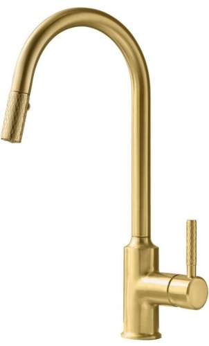 Brushed Gold Kitchen Faucet - Lot 542