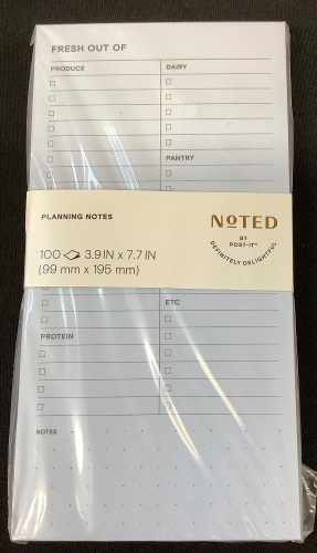 Case of Post-it Printed Notes NTD-48-BLU, 3.9 in x 7.7 in, 100 pages per pad - Lot 218