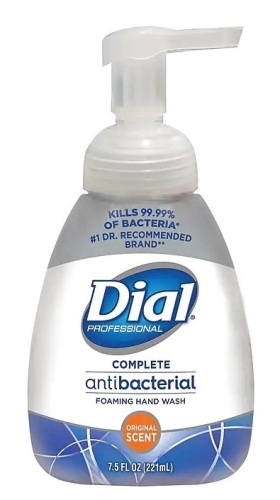 Case of 8 Dial Complete Antibacterial Foaming Hand Soap, Original, 7.5 Oz - Lot 434