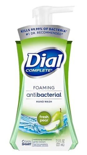 Case of 8 Dial Foaming Hand Soap, Fresh Pear, 7.5 oz - Lot 498