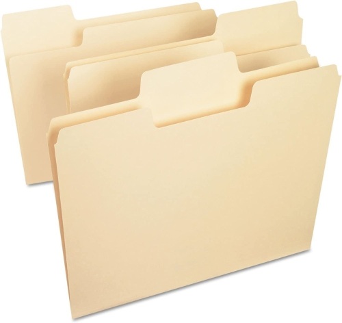 Case of 5 Smead 10301 Supertab File Folders, Letter, 100/Box - Lot 530
