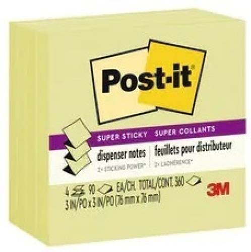 Case of 3M Post It Super Sticky Dispenser Notes - Lot 494