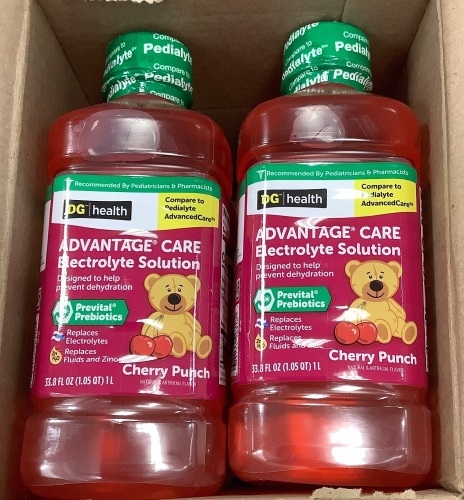 Case of 6 DG Health Advantage Care Electrolyte Solution, Cherry Punch 1 L - Lot 552