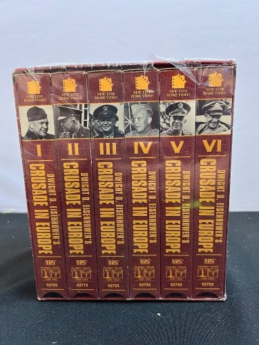 Dwight D. Eisenhowers's Crusade in Europe 6 VHS Set - Lot 635