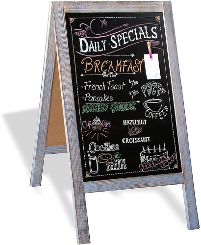 Wooden A-Frame Magnetic Sidewalk Sandwich Board, 40x20 - Lot 140