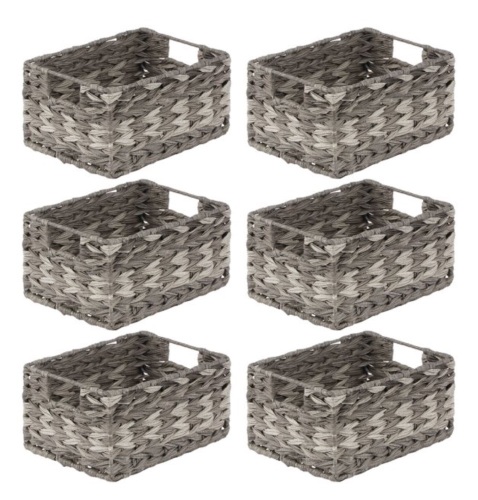 mDesign Woven Storage Organizer Baskets, 6 Pack - Lot 358