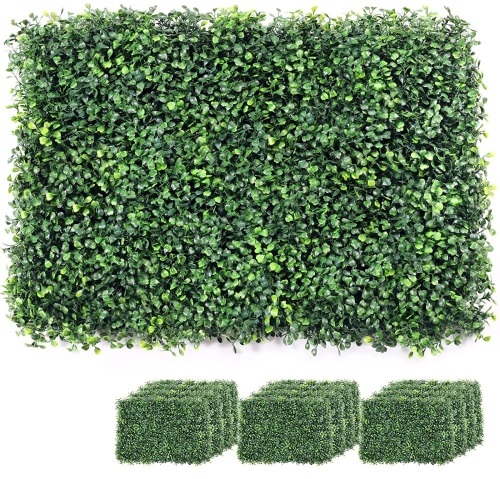 Yuego 12 Packs Wall Artificial Boxwood Panels, 24" x 16" - Lot 390