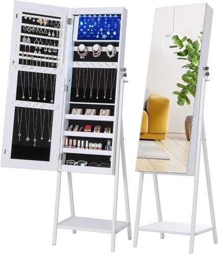 Nicetree 8 LEDs Standing Jewelry Mirror Cabinet - Lot 40