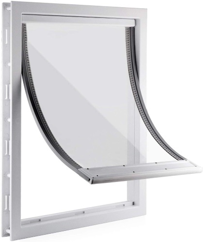 CEESC Large Dog Door with Soft Transparent Magnetic Flap and Snap-in Closing Panel, XL - Lot 560
