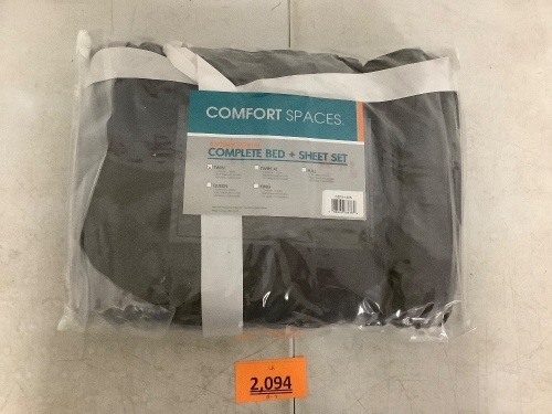 Comfort Spaces Complete Bed + Sheet Set - Lot 2094
