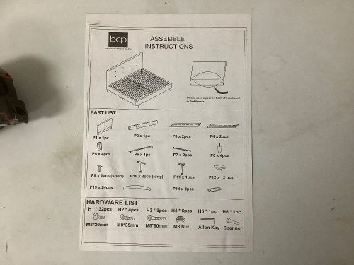 Headboard Bedframe - Lot 2147