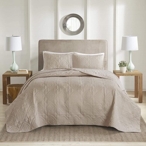 510 DESIGN Oakley Reversible Quilt Set-Luxe Stitching Design All Season, Lightweight Coverlet Bedspread Bedding - Lot 2188
