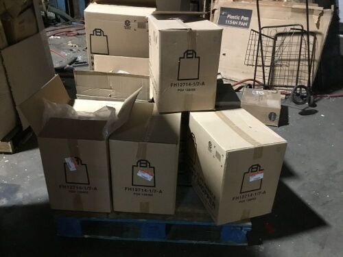Pallet of Brown Paper Kraft Shopper Bags with Handles  - Lot 136