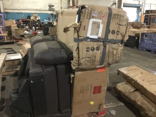 Incomplete Brown Couches  - Lot 134
