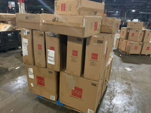 Pallet of Fillable Mobile Umbrella Base Stand w/ 4 Wheels, 2 Locks, 137lb Capacity  - Lot 191