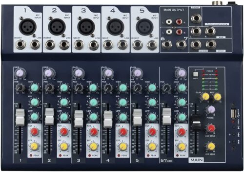 Weymic Professional 7-Channel 2-Bus Mixer/w USB Audio Interface - Lot 42