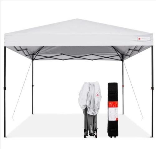 One-Person Setup Instant Pop Up Canopy w/ Wheeled Bag - 10x10ft - Lot 548