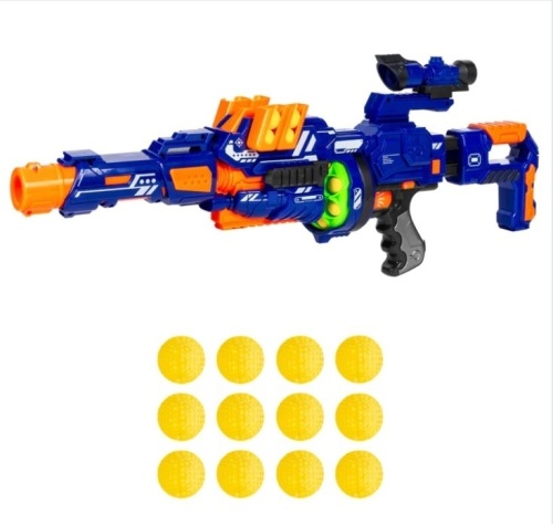 Electric Soft Foam Ball Long-Distance Blaster Toy w/ Barrel Extension, Bipod - Lot 312