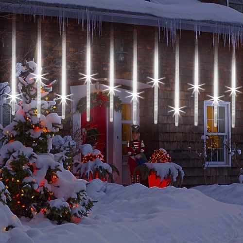 Meteor Shower Lights Outdoor, 20 inch 20 Tube 1080 LEDshts - Lot 588