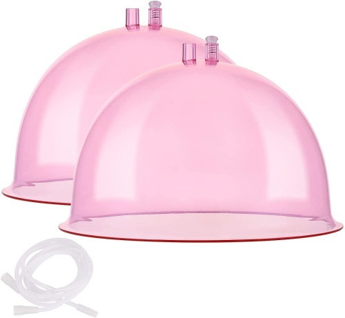 Meifuly Upgraded Premium 10inch Diameter Extra-Large Vacuum Therapy Machine Cups with Y Type Hose (1 Pair) - Lot 616