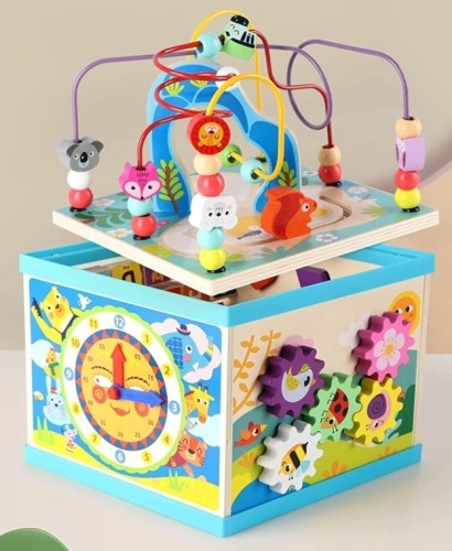 Wooden Baby Activity Cube - Lot 331