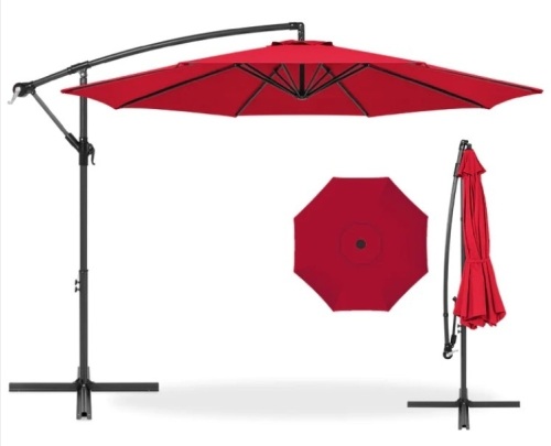 Offset Hanging Patio Umbrella - 10ft - Lot 573