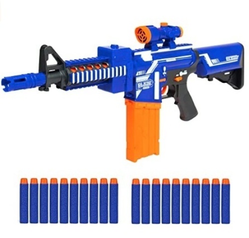 Kids Motorized Foam Dart Blaster w/ Electric Motor & 20 Soft Darts - Lot 553