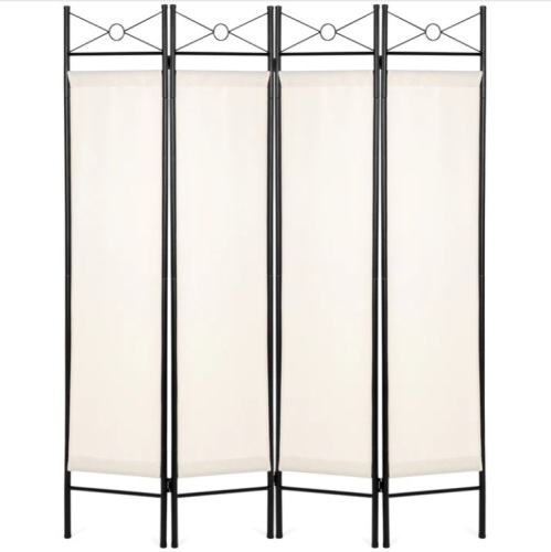 4-Panel Folding Privacy Screen Room Divider Decoration Accent, 6ft - Lot 443