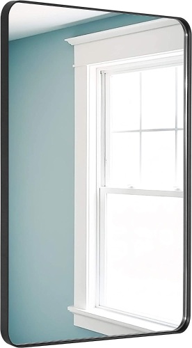 DOHEEM Rounded Corner Mirror, Metal Frame 24" X 36" - Lot 136