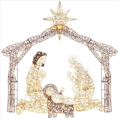 Lighted Christmas Nativity Scene Outdoor Decor with LED Lights - 6ft - Lot 503