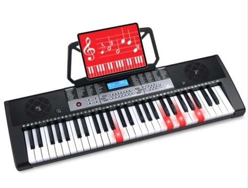 54-Key Beginners Electronic Keyboard Piano Set w/ Lighted Keys, LCD Screen - Lot 587
