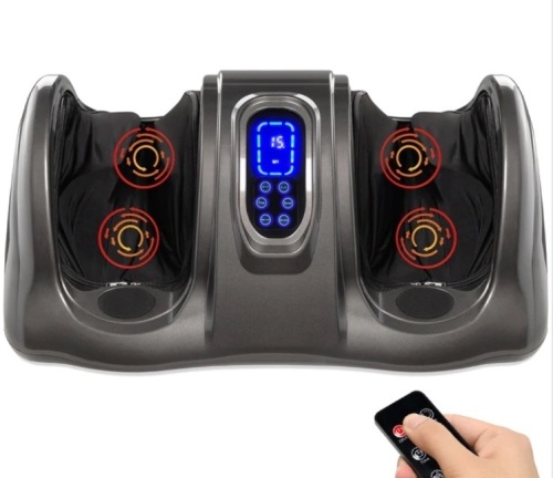 Therapeutic Foot Massager w/ High Intensity Rollers, Remote, 3 Modes - Lot 363