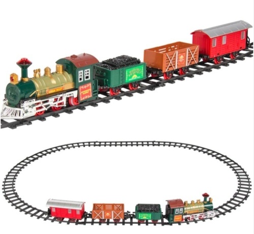 Kids Electric Railway Train Track Toy Play Set w/ Music, Lights - Lot 352