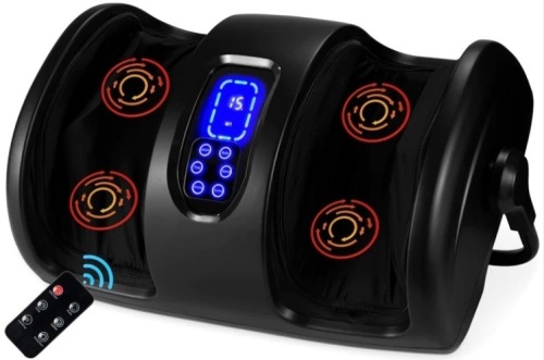 Reflexology Shiatsu Foot Massager w/ High-Intensity Rollers, Remote Control - Lot 328