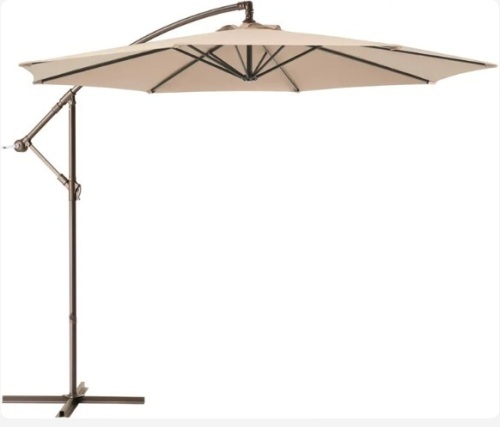 10FT Offset Cantilever Hanging Patio Umbrella - Lot 356