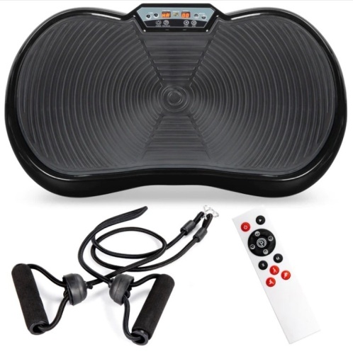Vibration Plate Exercise Machine Full Body Fitness Platform w/ Bands - Lot 506