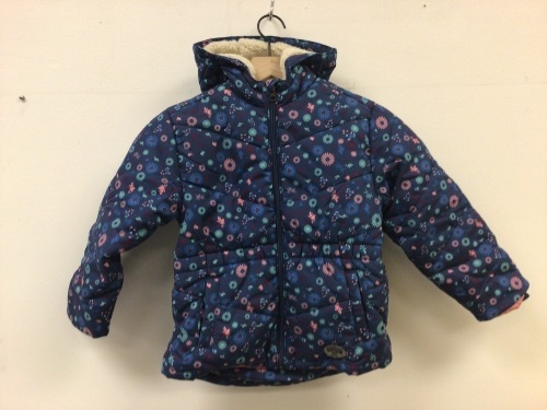 Outdoor Kids Girls Puffy Coat, M, Appears New, Sold as is - Lot 140