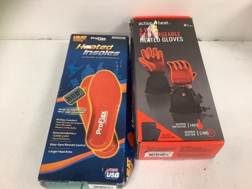 Lot of (2) Heated Insoles & Gloves, E-Comm Return - Lot 251