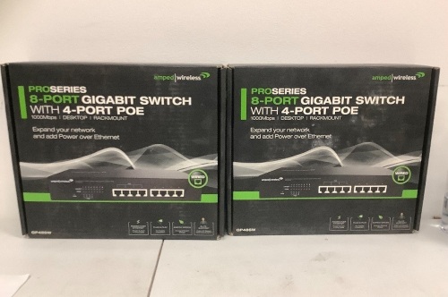 Lot of (2) 8-Port Gigabit Switch, Appears New, Sold as is - Lot 181