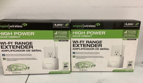 Lot of (2) WiFi Range Extender, Appears New, Sold as is - Lot 187