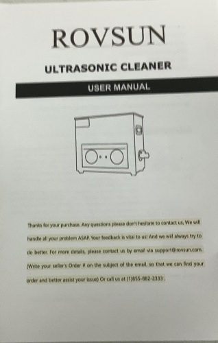 Rovsun Ultrasonic Cleaner, Appears New - Lot 292