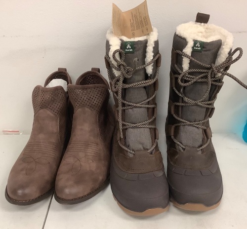 Lot of (2), Natural Reflections Womens Booties 10, Kamik Boots 8, E-Commerce Return, Sold as is - Lot 50