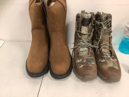 Lot of (2) Mens Boots, Both 10, E-Commerce Return, Sold as is - Lot 158