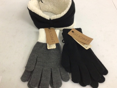 Set of 2 Gloves and 1 Earmuff Headband, E-Commerce Return, Sold as is - Lot 510