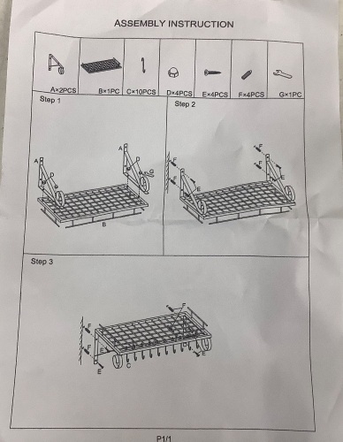 Metal Hanging Shelf, E-Comm Return - Lot 503