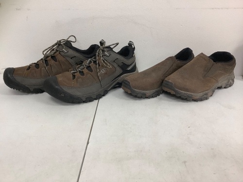 Lot of (2) KEEN Boots Men's 14 and Merrell Shoes Men's 10.5, E-Comm Return, Sold As-is - Lot 363