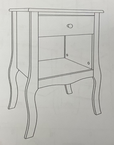 Nightstand w/ Drawer, E-Comm Return, Sold As-is - Lot 354