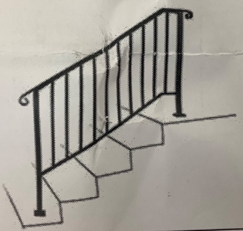 Vingli Metal Railing, E-Comm Return, Sold As-is - Lot 448