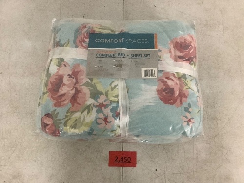 Comfort Spaces Complete bed + sheet set - Lot 2450